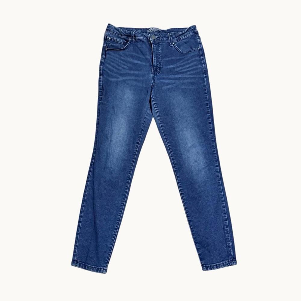 Maurices Everflex High Rise Skinny Jeans 14 Reg Blue Stretch